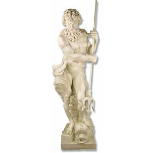 Lifesize Neptune With Trident 65 Outdoor/Indoor Statue - Bella Statues