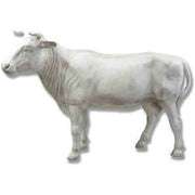 Classical old world European bull statue with detailed musculature and lifelike stance, evoking Renaissance sculptural style.