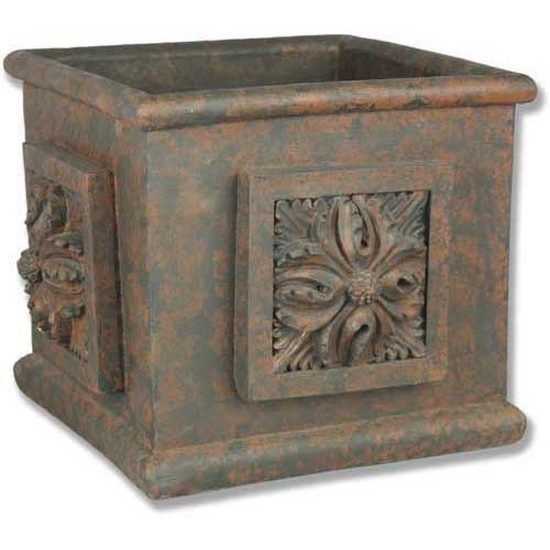 Carlo Square Pot 12 Outdoor/Indoor Statue - Bella Statues