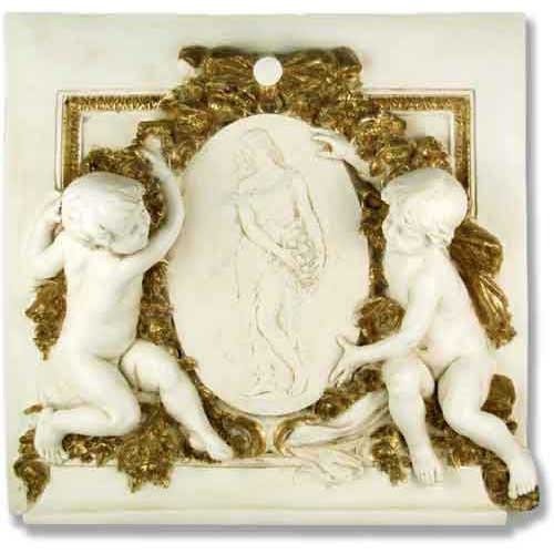 Lifesize Labelle Demoiselle Cherub Plq Outdoor/Indoor Statue - Bella Statues