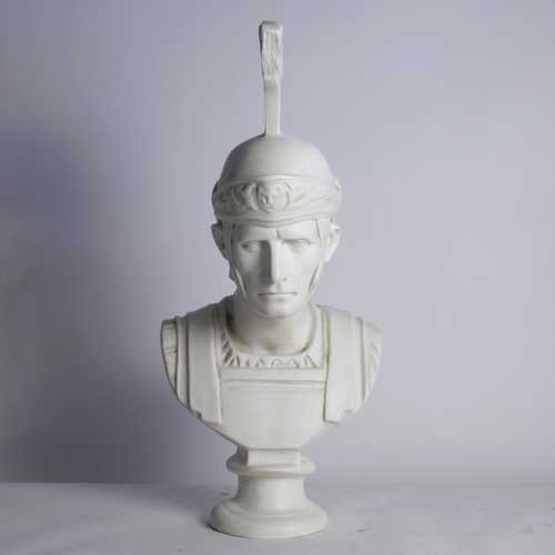 Roman Soldier with Helmet Outdoor/Indoor Statue - Bella Statues