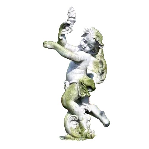 Dancing Cherub with Torch Garden Outdoor Statue (43 - Inch) - Bella Statues
