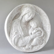 Madonna and Child Round Plaque Outdoor/Indoor Statue - Bella Statues