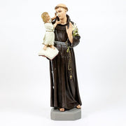 Custom Painted Lifesize Saint Anthony With Child 53 Outdoor/Indoor Statue - Bella Statues