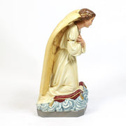 Custom Painted Angel Sorrow Kneeling Cross 27 Outdoor/Indoor Statue - Bella Statues