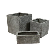 COARSE POT SQUARE MED. 14.5" Outdoor/Indoor Statue - Bella Statues