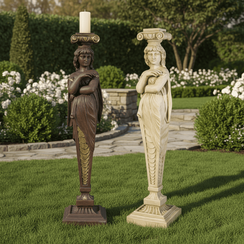 Caryatid Lawn Ornaments & Garden Sculptures (53 - Inch) Side Angle