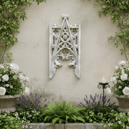 A - Frame Tracery Outdoor Plaque (23.0 - Inch) Side Angle