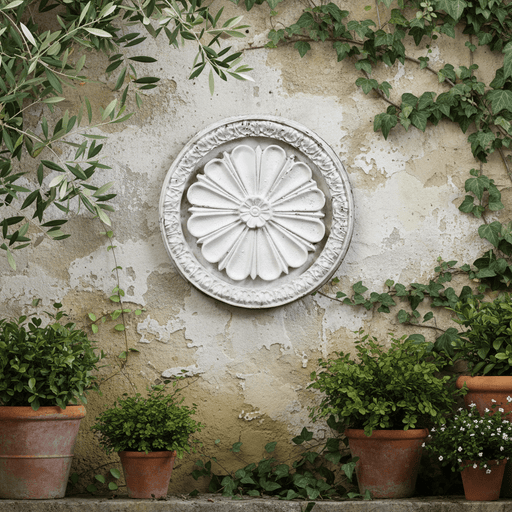 Abbott Medallion Outdoor Plaque (15.0 - Inch) Side Angle