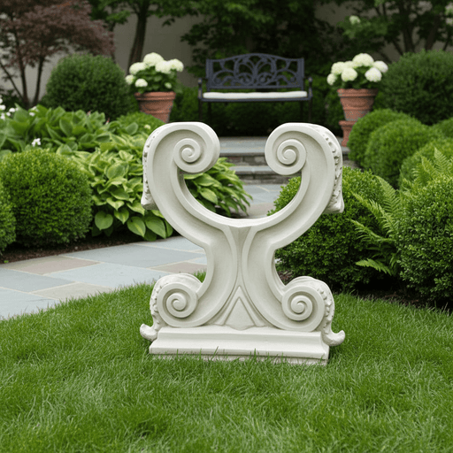 Acanthus Double Leaf Outdoor Statue (29 - Inch) Side Angle