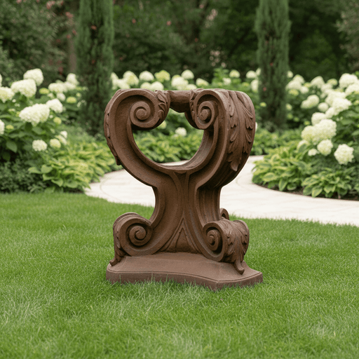 Acanthus Leaf Outdoor Statue (29 - Inch) Side Angle