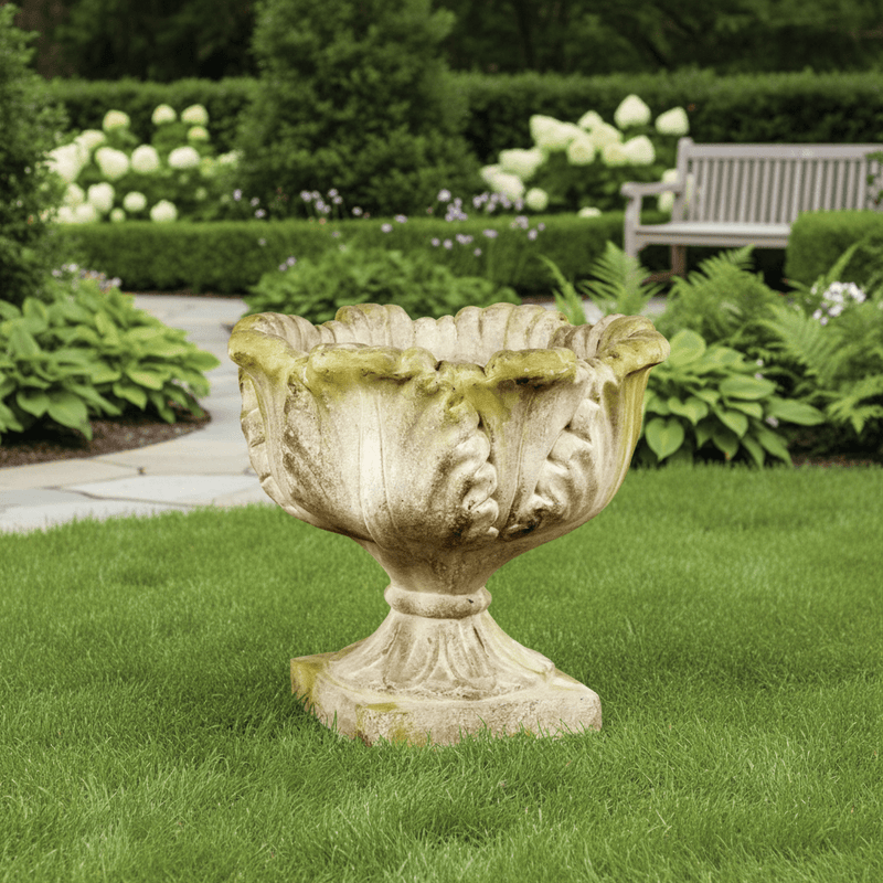 Acanthus Outdoor Statue (17 - Inch) Side Angle