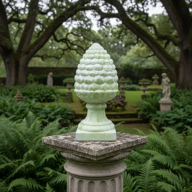 Acorn Finial Outdoor Statue (20 - Inch) Side Angle