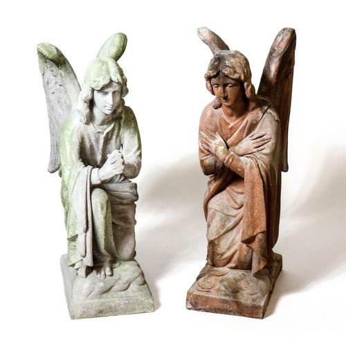 Adoration Angel Crossed Statue (26 - Inch) Angled View