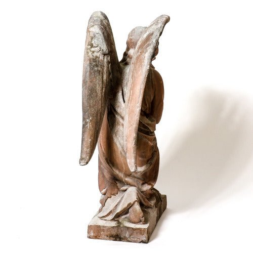 Adoration Angel Crossed Statue (26 - Inch) Side Angle View