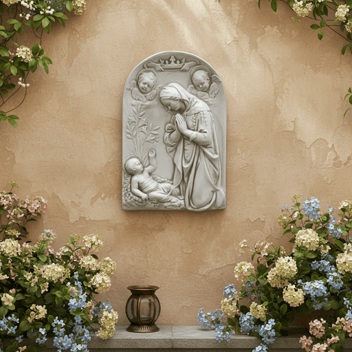 Adoration of the Child Religious Statue (29 - Inch) Side Angle