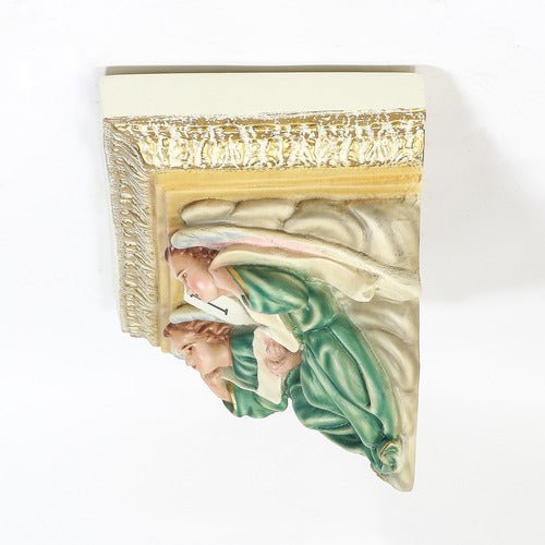 Angel Crucifixion Catholic Bracket (10 - Inch) Angled View