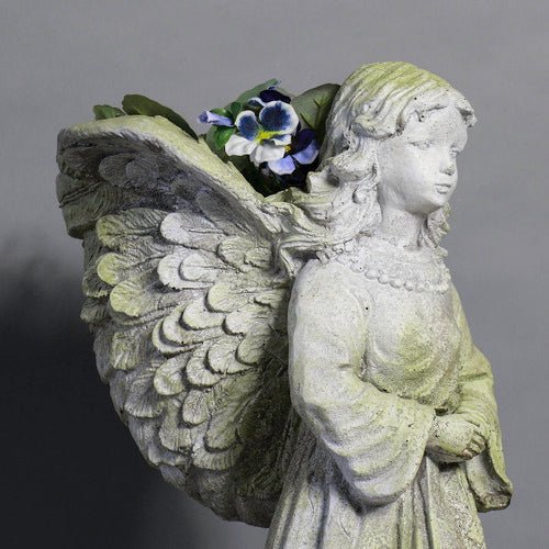 Angel Fairy Statue With Planter (19 - Inch) Other Angle