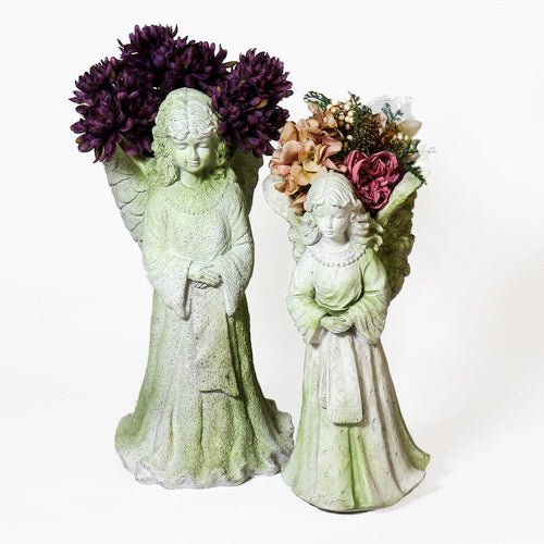 Angel Fairy Statue With Planter (19 - Inch) Angled View