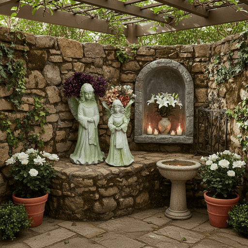 Angel Fairy Statue With Planter (23 - Inch) Side Angle