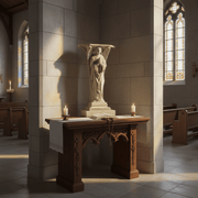 Angel Pedestal Garden Statue (38 - Inch) Side Angle