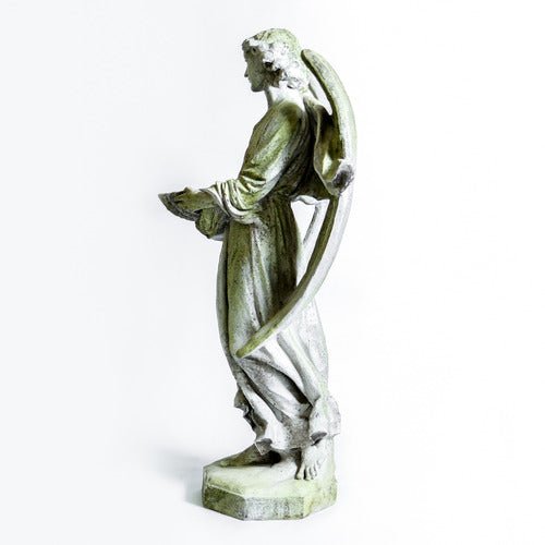Angel With Bowl Outdoor Statue (60 - Inch) Different Angle