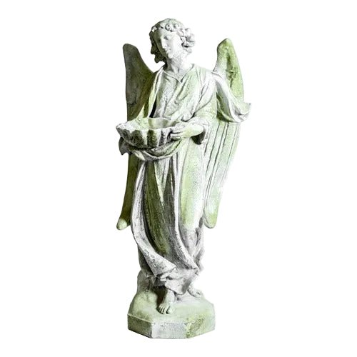 Angel With Bowl Outdoor Statue (60 - Inch) Side View