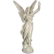 Angel With Torch Outdoor Statue (27 - Inch)