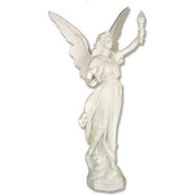Angel With Torch Outdoor Statue (27 - Inch)