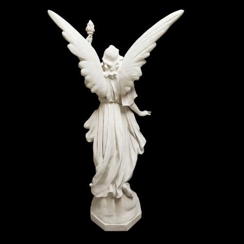 Angel With Torch Outdoor Statue (64 - Inch) Other Angle