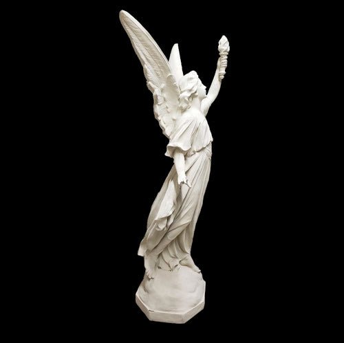 Angel With Torch Outdoor Statue (64 - Inch) Different Angle