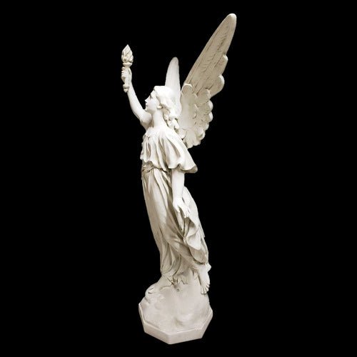 Angel With Torch Outdoor Statue (64 - Inch) Different Angle
