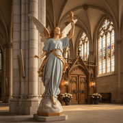 Angel With Torch Outdoor Statue (64-Inch)