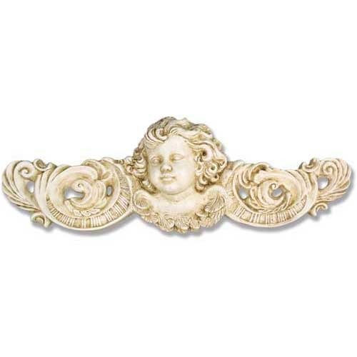 Angelic Scroll Outdoor Statue (13 - Inch) Side View