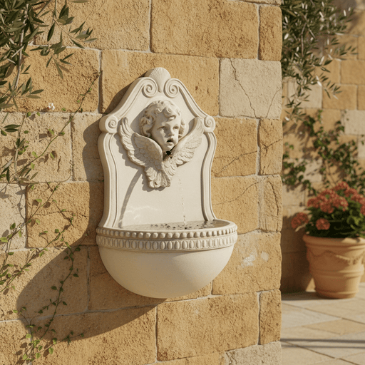 Angelogy Wall Fountain (24 - Inch) Side Angle