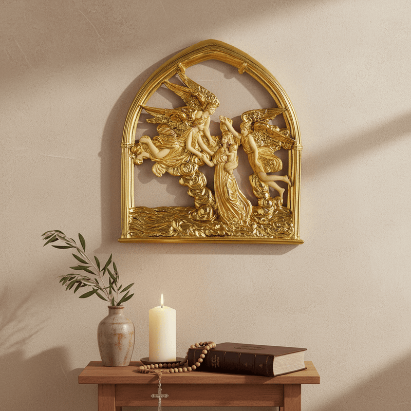 Angels of the Sea Religious Statue (10 - Inch) Side Angle