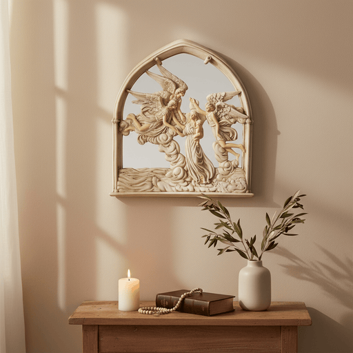 Angels of the Sea Religious Statue (10 - Inch) Side Angle