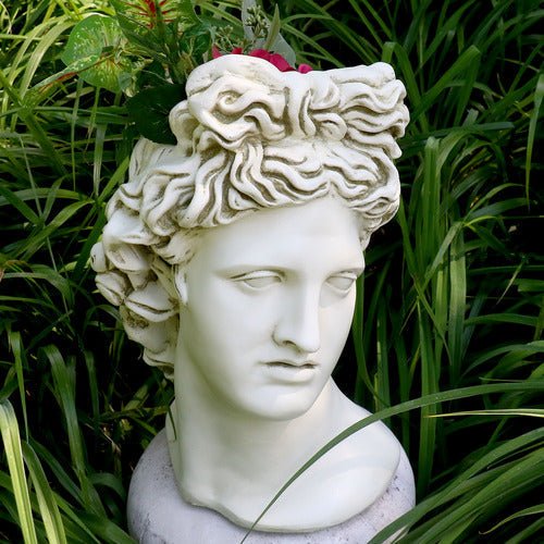 Apollo Head Planter Bust Display Decor (17-Inch)