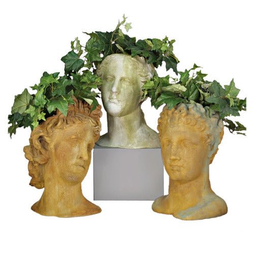Apollo Head Planter Bust Display Decor (17 - Inch)
