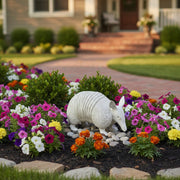 Armadillo Garden Statue (10 - Inch) Side Angle