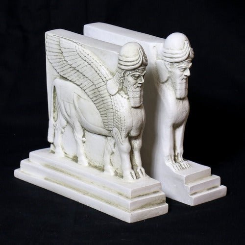 Assyrian Bookends Statue (8-Inch)