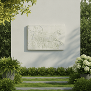 Assyrian Hunting Frieze Statue (37 - Inch) Side Angle