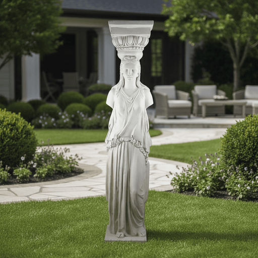 Athenian Caryatid Outdoor Statue (78 - Inch) Side Angle