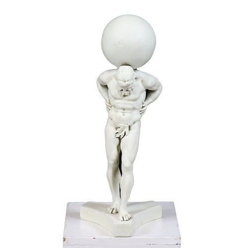 Atlas Holding Sphere Statue (15 - Inch) Side Angle