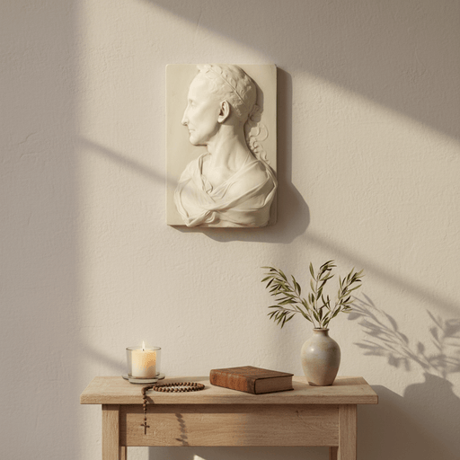 Augustus Caesar Roman Garden Plaque (12.0 - Inch) Side Angle