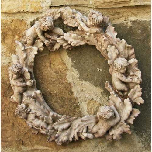 Babies in Leaves Garden Plaque (19.0 - Inch)