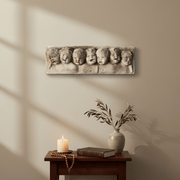 Baby Faces Wall Plaque Outdoor Statue (19 - Inch) Side Angle