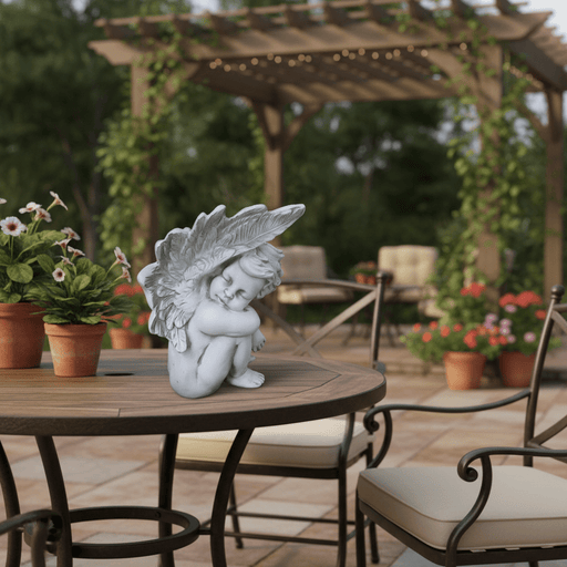 Baby Winged Cherub Garden Statue (11-Inch)