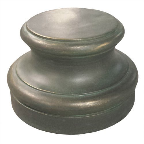 Baroque Cap Base Outdoor Statue (8 - Inch) Side View