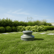 Baroque Cap Base Outdoor Statue (8 - Inch) Side Angle